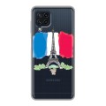 Полупрозрачный дизайнерский пластиковый чехол для Samsung Galaxy A22 Флаг Франции