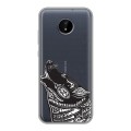 Полупрозрачный дизайнерский пластиковый чехол для Nokia C20 Каллиграфия животных