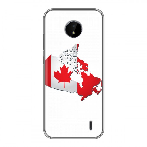 Дизайнерский силиконовый чехол для Nokia C20 Флаг Канады
