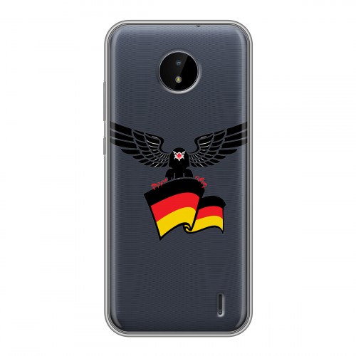 Полупрозрачный дизайнерский силиконовый чехол для Nokia C20 Флаг Германии