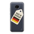 Полупрозрачный дизайнерский пластиковый чехол для Nokia C20 Флаг Германии