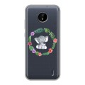 Полупрозрачный дизайнерский пластиковый чехол для Nokia C20 Прозрачные слоны