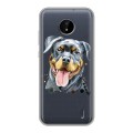 Полупрозрачный дизайнерский пластиковый чехол для Nokia C20 Прозрачные собаки