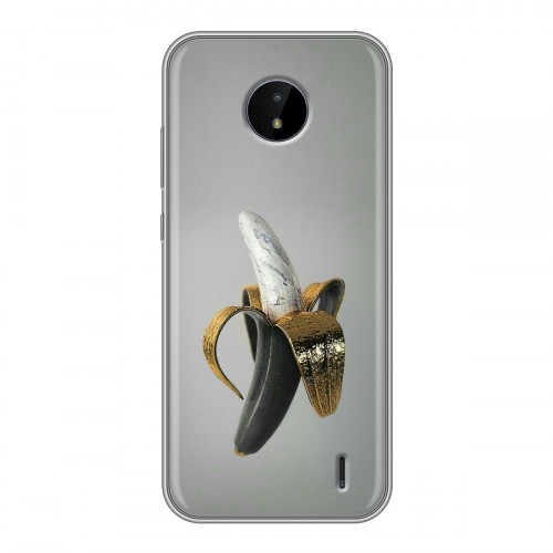 Дизайнерский силиконовый чехол для Nokia C20 Черное золото