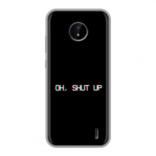 Дизайнерский силиконовый чехол для Nokia C20 Минимализм на черном