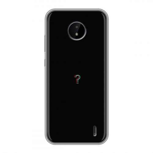 Дизайнерский пластиковый чехол для Nokia C20 Минимализм на черном