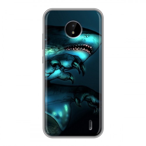 Дизайнерский силиконовый чехол для Nokia C20 Акулы