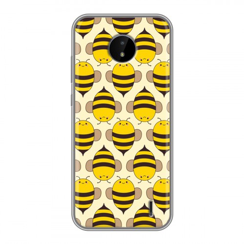 Дизайнерский силиконовый чехол для Nokia C20 Пчелиные узоры