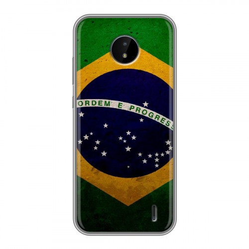 Дизайнерский пластиковый чехол для Nokia C20 Флаг Бразилии