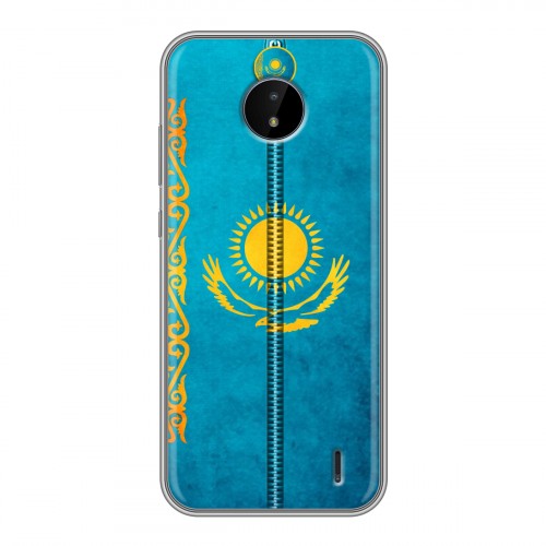 Дизайнерский силиконовый чехол для Nokia C20 Флаг Казахстана