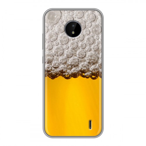 Дизайнерский силиконовый чехол для Nokia C20 Пузырьки пива