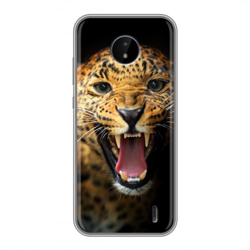 Дизайнерский силиконовый чехол для Nokia C20 Леопард