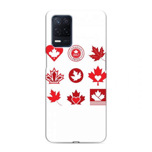Дизайнерский силиконовый с усиленными углами чехол для Realme Narzo 30 5G Флаг Канады