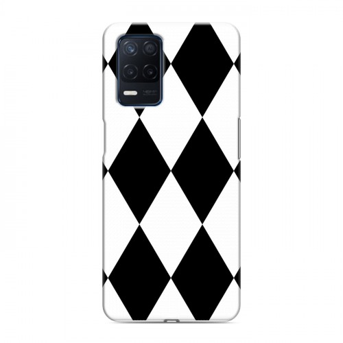 Дизайнерский силиконовый с усиленными углами чехол для Realme Narzo 30 5G Черно-белые фантазии