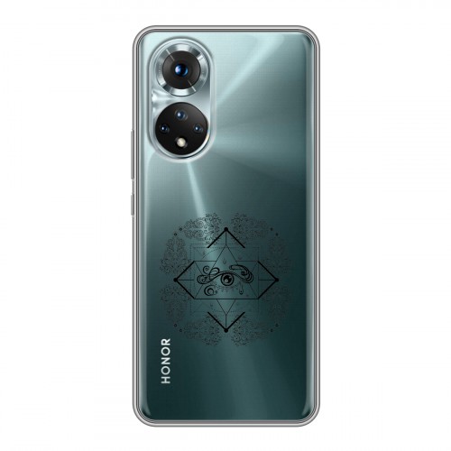 Полупрозрачный дизайнерский пластиковый чехол для Huawei Honor 50 Прозрачное всевидящее око