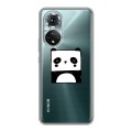 Полупрозрачный дизайнерский силиконовый чехол для Huawei Honor 50 Прозрачные панды - смайлики
