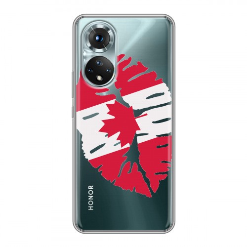 Полупрозрачный дизайнерский пластиковый чехол для Huawei Honor 50 Флаг Канады