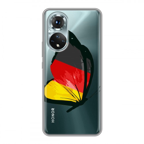 Полупрозрачный дизайнерский пластиковый чехол для Huawei Honor 50 Флаг Германии