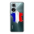 Полупрозрачный дизайнерский пластиковый чехол для Huawei Honor 50 Флаг Франции