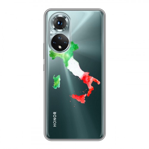 Полупрозрачный дизайнерский пластиковый чехол для Huawei Honor 50 Флаг Италии
