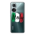 Полупрозрачный дизайнерский силиконовый чехол для Huawei Honor 50 Флаг Италии