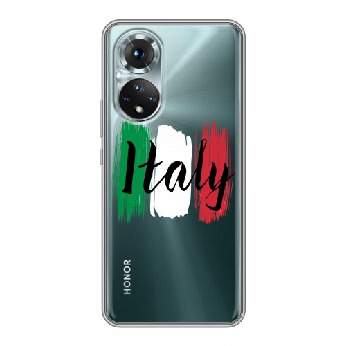 Полупрозрачный дизайнерский силиконовый чехол для Huawei Honor 50 Флаг Италии