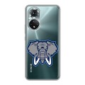 Полупрозрачный дизайнерский силиконовый чехол для Huawei Honor 50 Прозрачные слоны