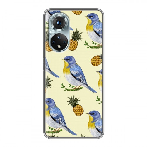 Дизайнерский пластиковый чехол для Huawei Honor 50 Птицы и фрукты