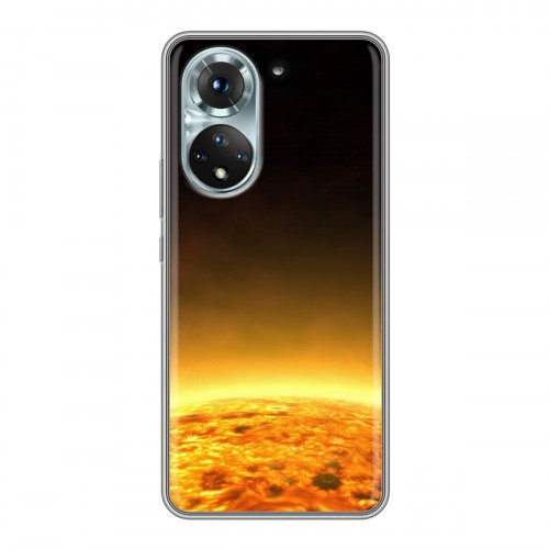 Дизайнерский силиконовый с усиленными углами чехол для Huawei Honor 50 Солнце