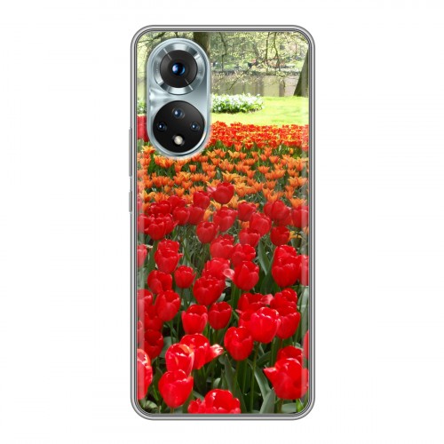 Дизайнерский силиконовый чехол для Huawei Honor 50 Тюльпаны