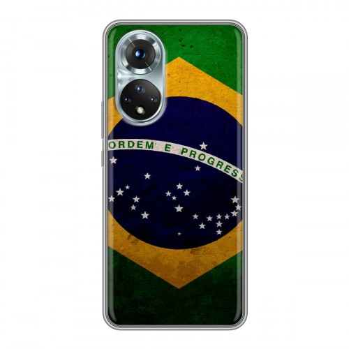 Дизайнерский силиконовый чехол для Huawei Honor 50 Флаг Бразилии