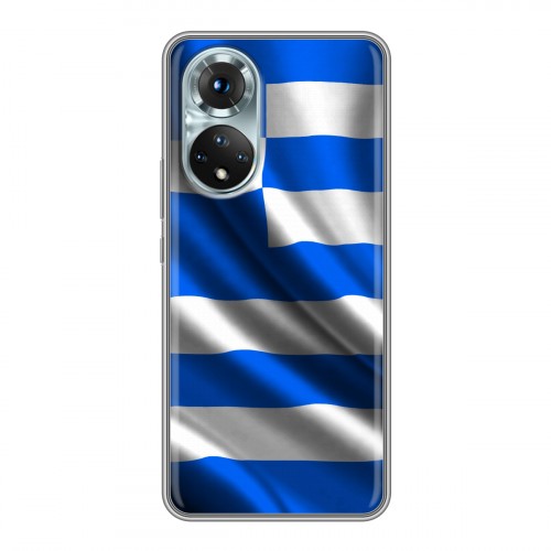 Дизайнерский силиконовый чехол для Huawei Honor 50 Флаг Греции