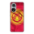 Дизайнерский силиконовый с усиленными углами чехол для Huawei Honor 50 Флаг Киргизии