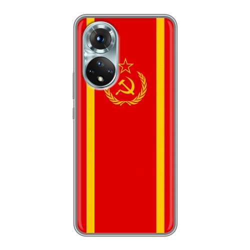 Дизайнерский силиконовый с усиленными углами чехол для Huawei Honor 50 Флаг СССР