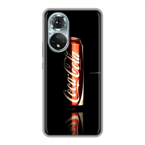 Дизайнерский силиконовый с усиленными углами чехол для Huawei Honor 50 Coca-cola