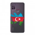 Полупрозрачный дизайнерский силиконовый чехол для Lenovo K13 Note Флаг Азербайджана