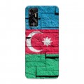 Дизайнерский силиконовый с усиленными углами чехол для Tecno Pova 2 Флаг Азербайджана