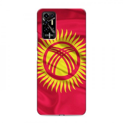 Дизайнерский силиконовый с усиленными углами чехол для Tecno Pova 2 Флаг Киргизии