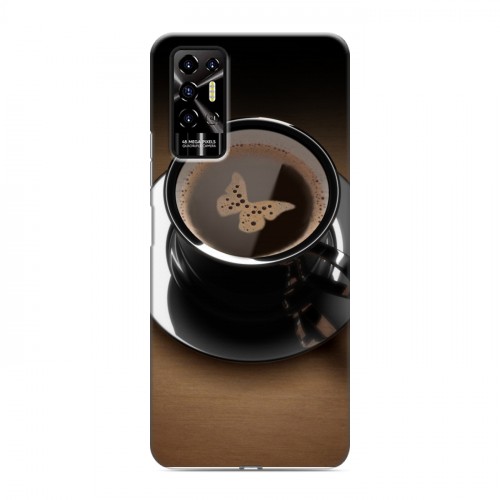 Дизайнерский силиконовый с усиленными углами чехол для Tecno Pova 2 Кофе напиток