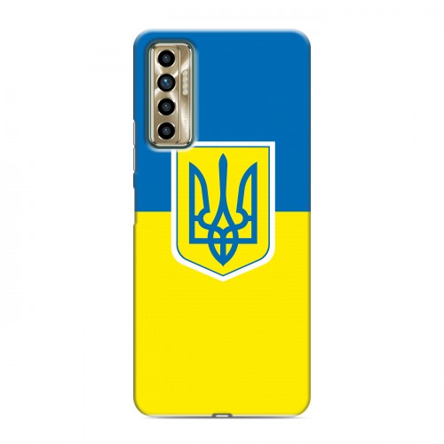 Дизайнерский силиконовый чехол для Tecno Camon 17P Флаг Украины