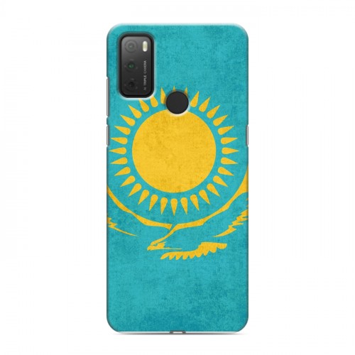 Дизайнерский силиконовый чехол для Alcatel 3L (2021) Флаг Казахстана