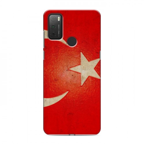 Дизайнерский силиконовый чехол для Alcatel 3L (2021) Флаг Турции
