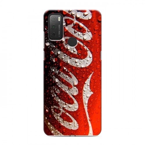 Дизайнерский силиконовый чехол для Alcatel 3L (2021) Coca-cola