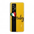 Полупрозрачный дизайнерский пластиковый чехол для Realme GT Флаг Италии