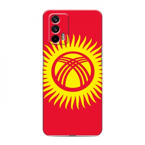 Дизайнерский силиконовый чехол для Realme GT флаг Киргизии