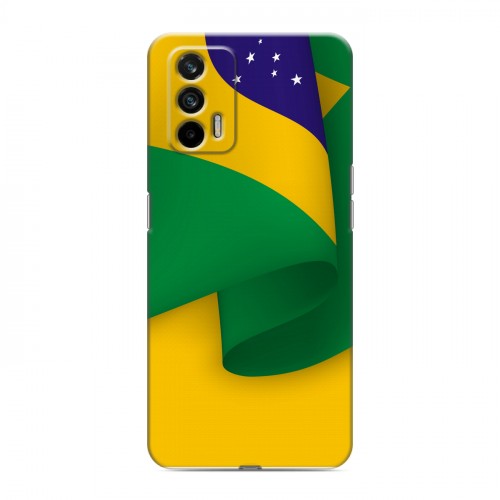 Дизайнерский силиконовый чехол для Realme GT Флаг Бразилии