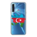 Полупрозрачный дизайнерский пластиковый чехол для TCL 20L Флаг Азербайджана