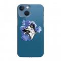 Полупрозрачный дизайнерский пластиковый чехол для Iphone 13 Mini Прозрачные собаки