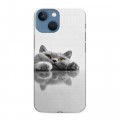 Дизайнерский пластиковый чехол для Iphone 13 Mini Коты
