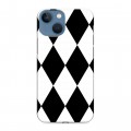 Дизайнерский пластиковый чехол для Iphone 13 Mini Черно-белые фантазии